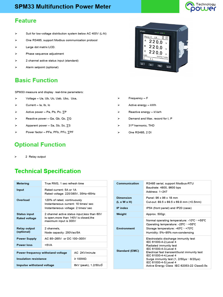 Epower SPM33 | PDF