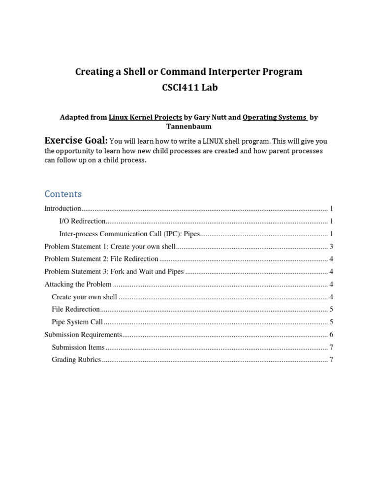 Simple Shell | PDF | Command Line Interface | Unix
