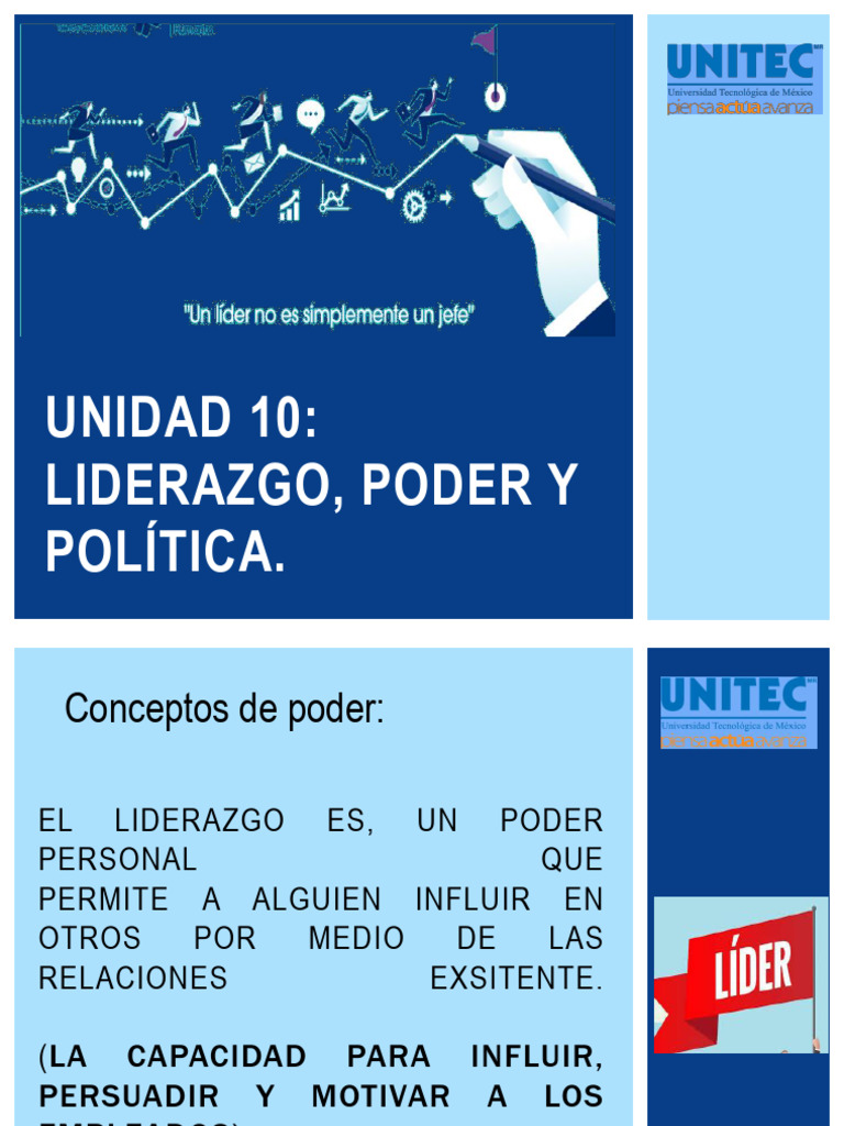 Unidad 10 - Liderazgo, Poder y Política | PDF | Liderazgo | Psicología ...
