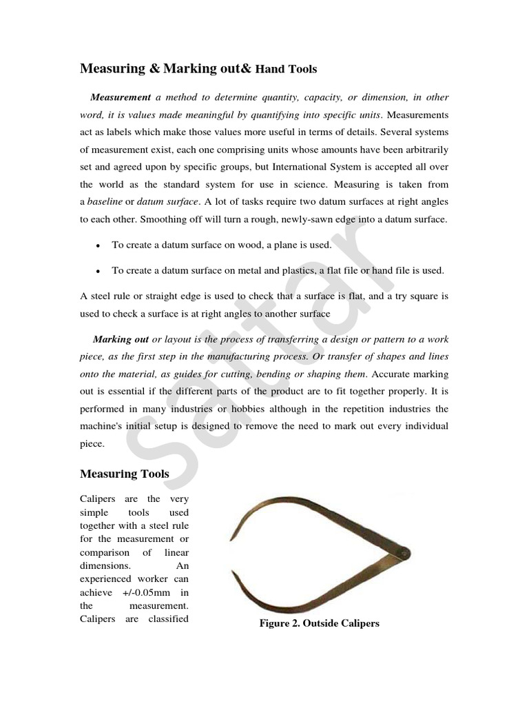Measuring and Marking Tools Guide | PDF | Metalworking | Tools