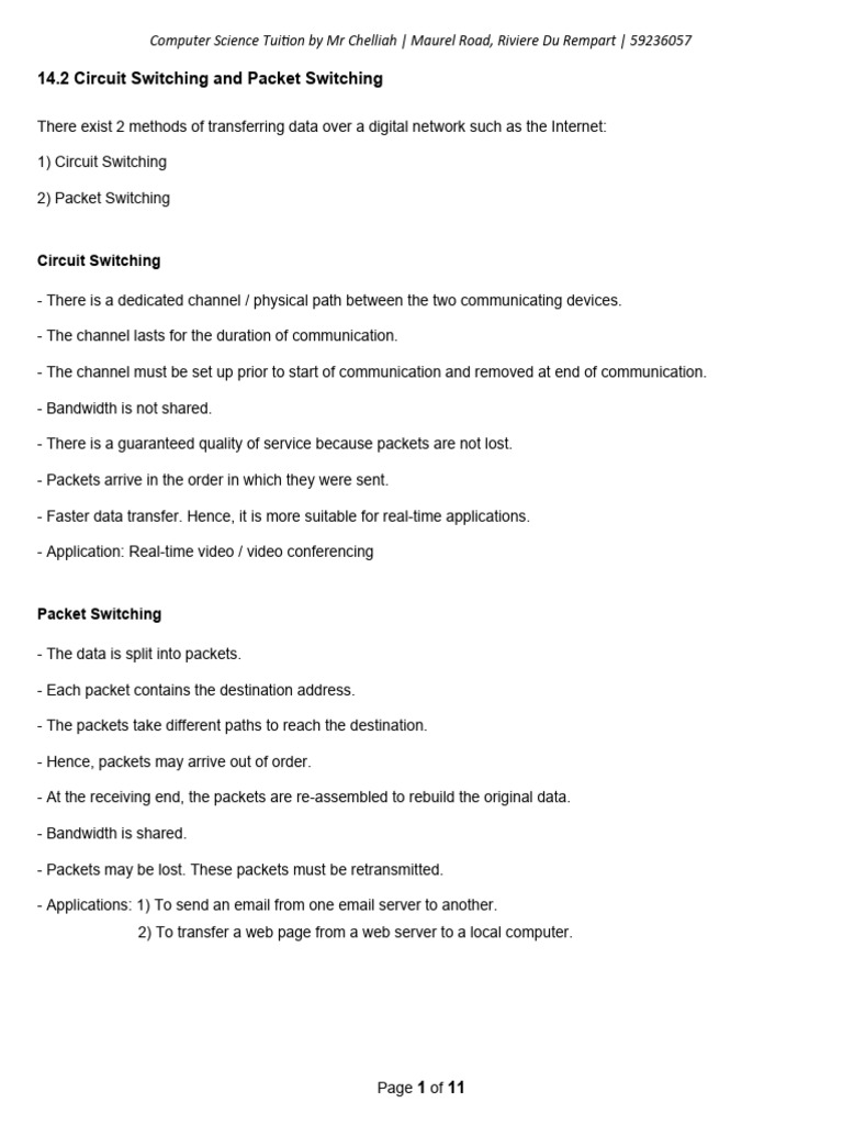 Circuit vs Packet Switching Explained | PDF | Router (Computing) | Routing