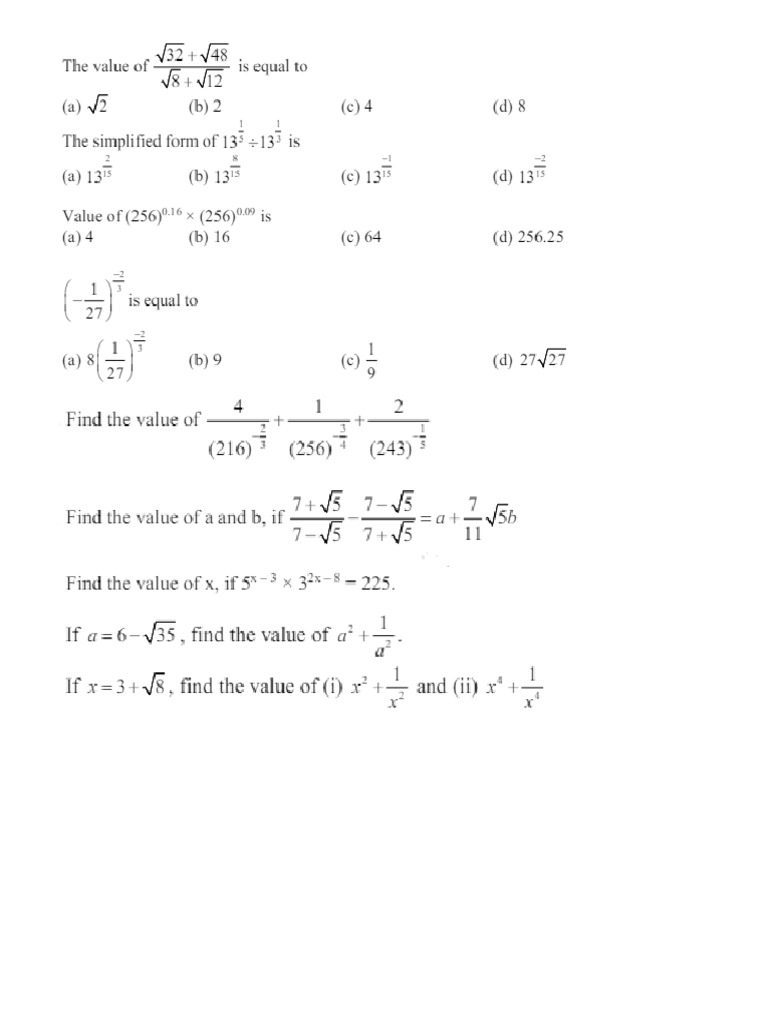 Maths CH 1 | PDF