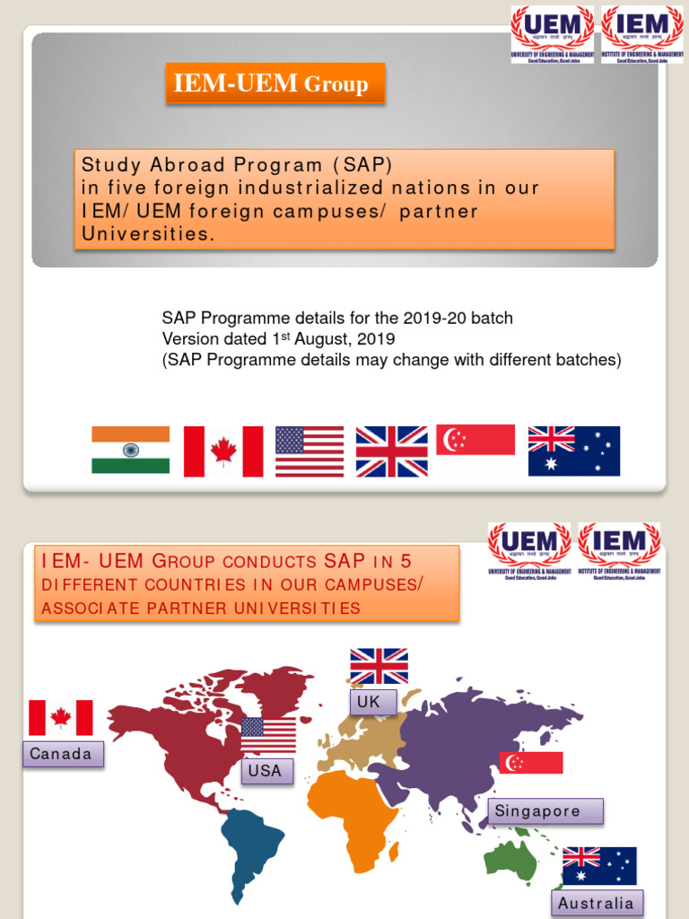 IEM-UEM Study Abroad Program 2019-20 | PDF | International Student