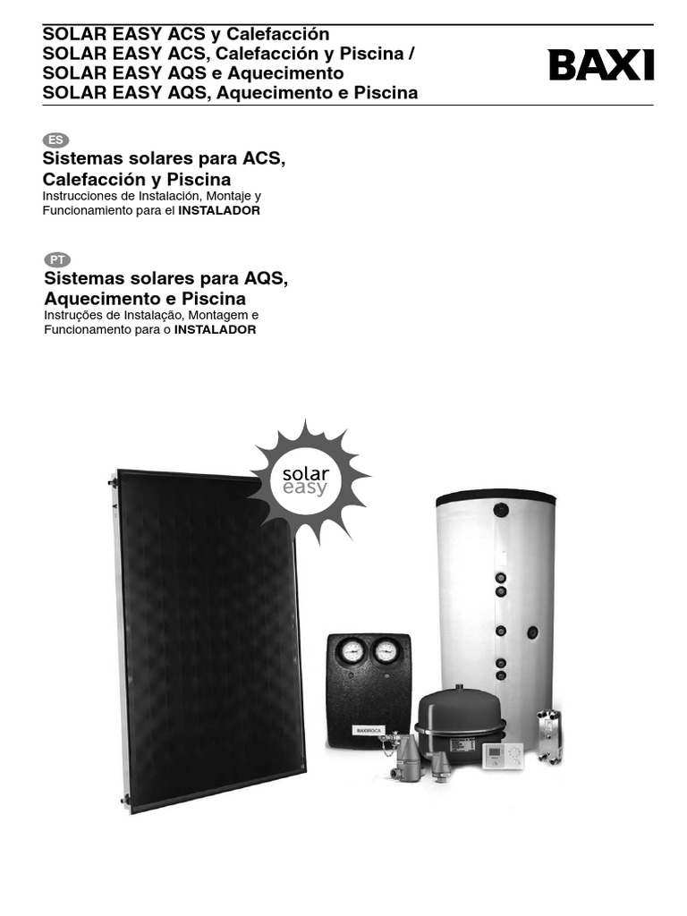 Sistemas Solares para ACS Easy ACS | PDF | Tap (Válvula) | Termodinámica