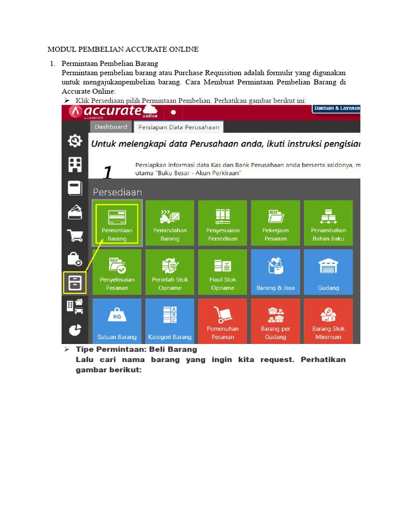 Modul Pembelian Accurate Online | PDF