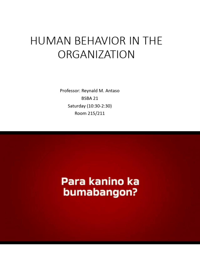 Human behavior in organization ppt pdf motivation motivational