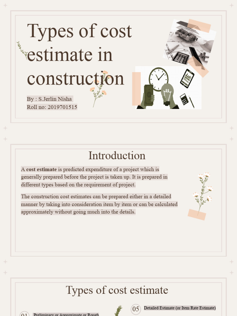 Construction Cost Estimation Guide | PDF | Cost | Length