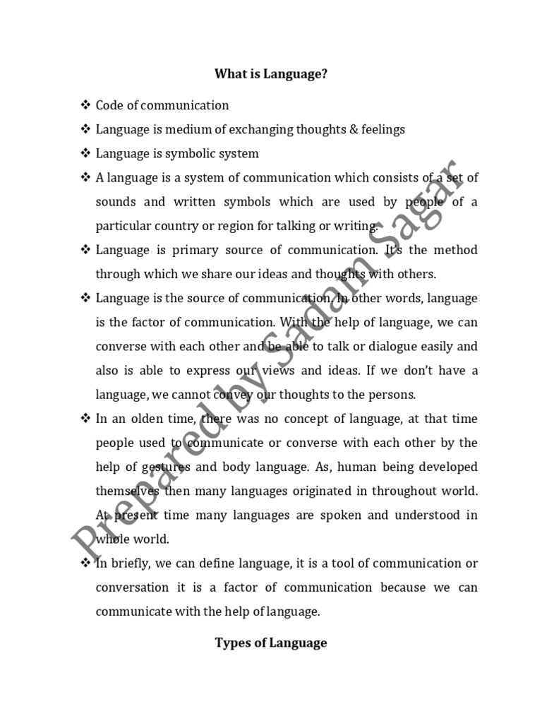 What is language pdf communication english language
