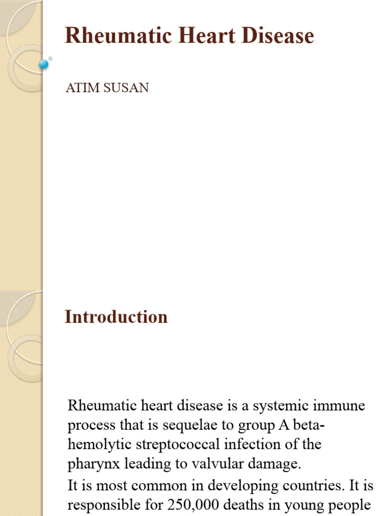 Understanding Rheumatic Heart Disease | PDF | Heart Valve | Medical ...