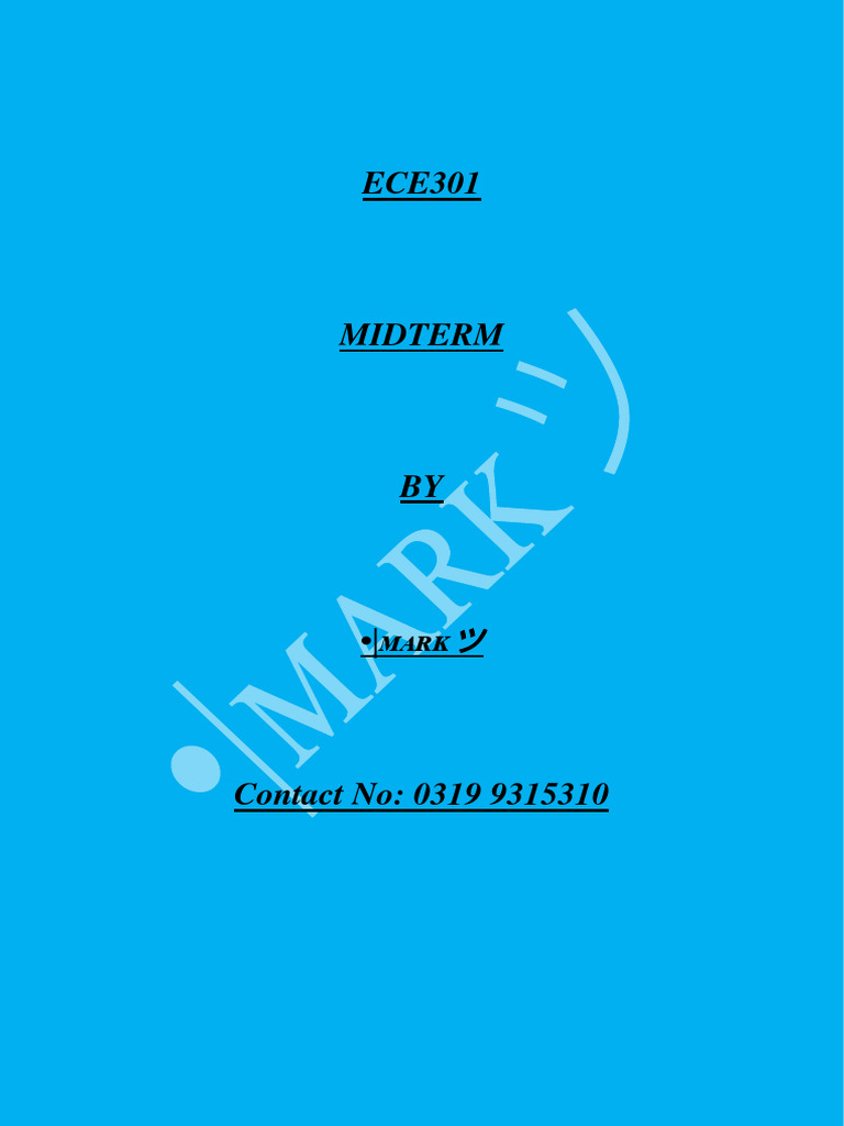 Ece301 Midterm By Mark 1 To 40 Pdf Attachment Theory Cognitive
