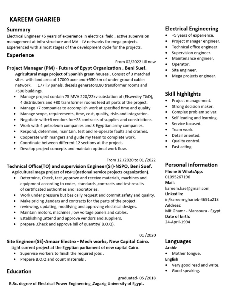 Cv electrical download free pdf power physics engineering