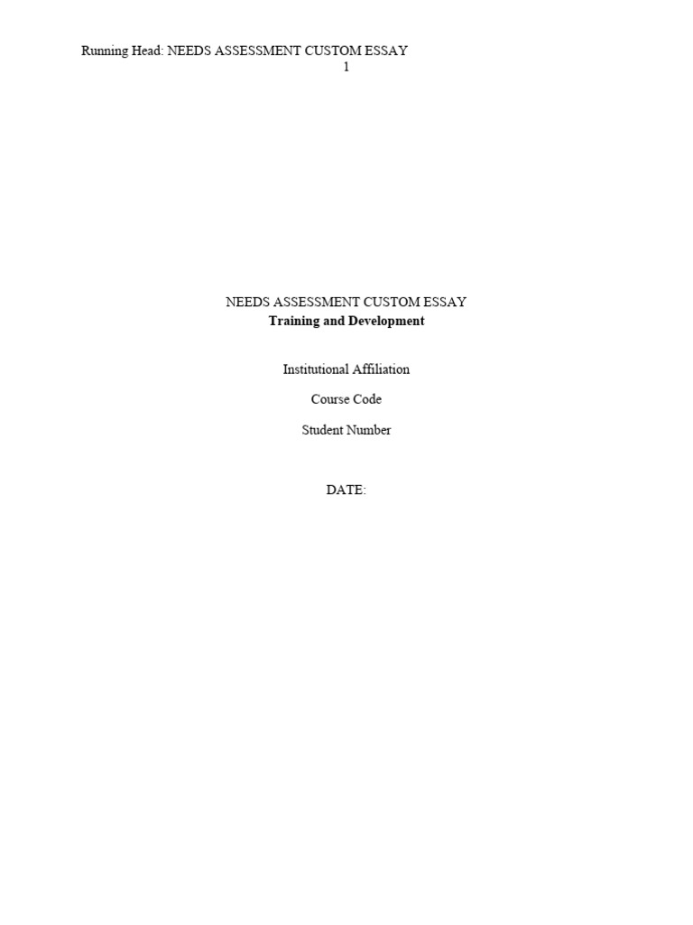 Needs Assessment for Autism Society | PDF | Needs Assessment | Employment