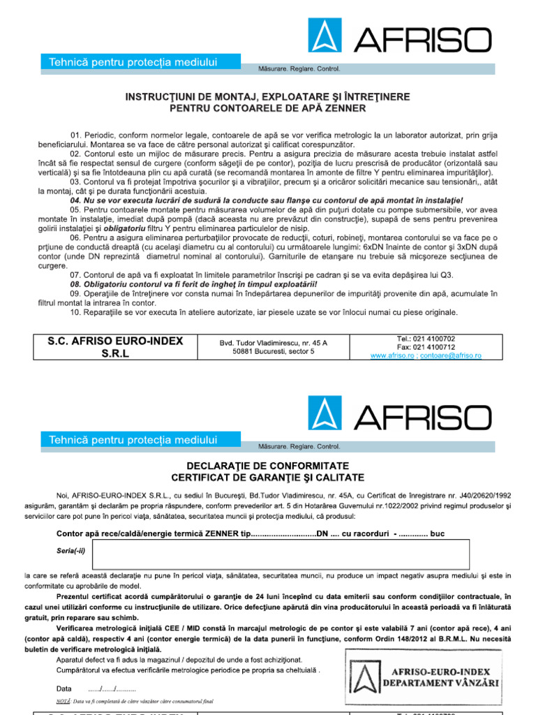 Declaratie de Conformitate | PDF