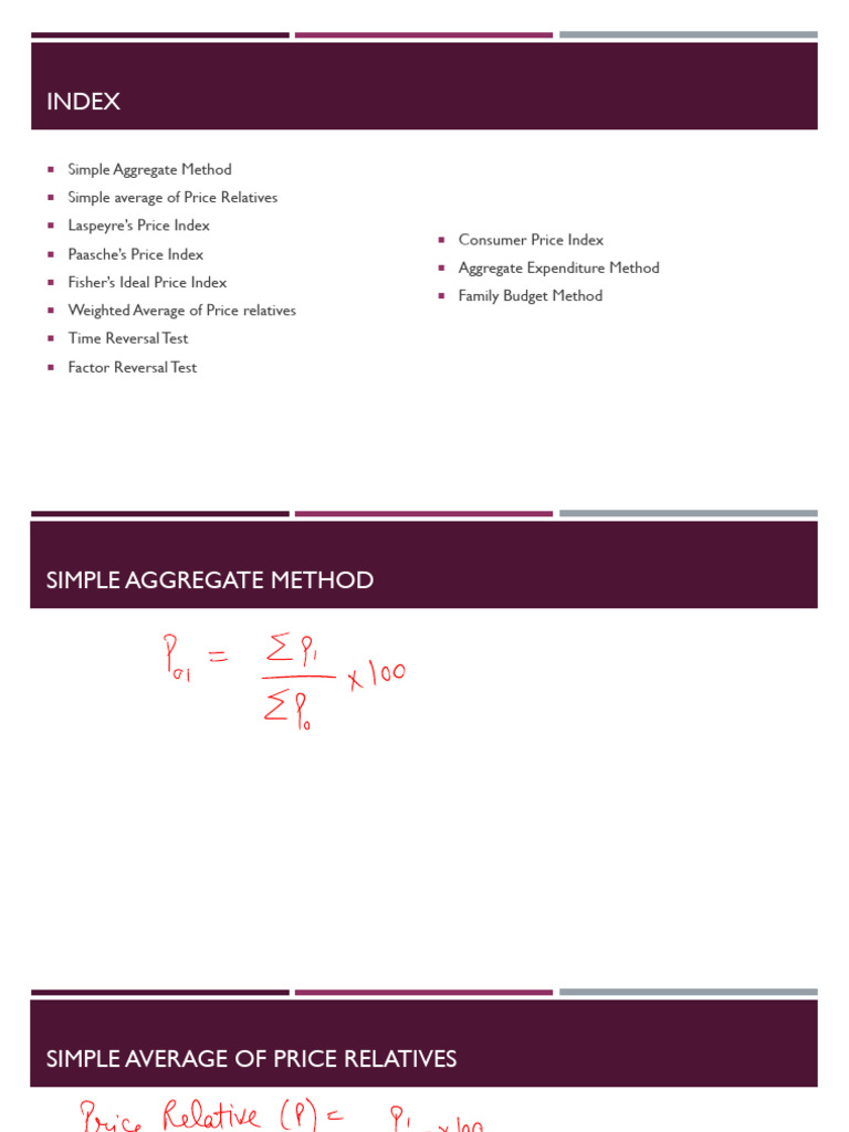 Index Numbers | PDF