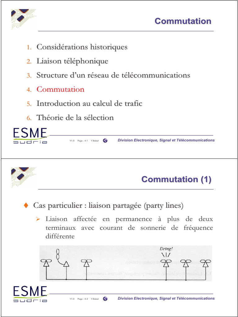 Introduction à la Commutation Téléphonique | PDF | Télécommunications ...