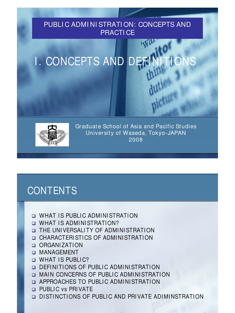 Concepts of Public Administration | PDF | Public Administration ...