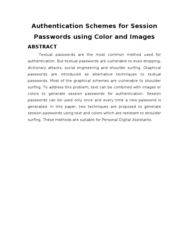 Authentication Schemes For Session Passwords Using Color and Images ...