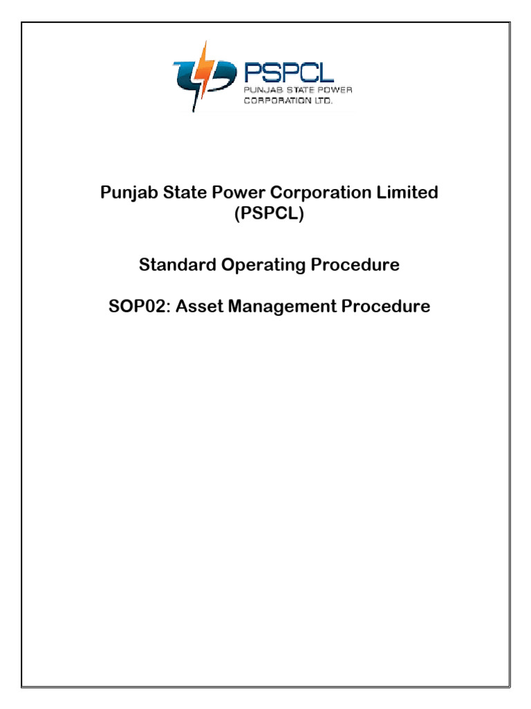 PSPCL Asset Management Guide | PDF | Classified Information | Information