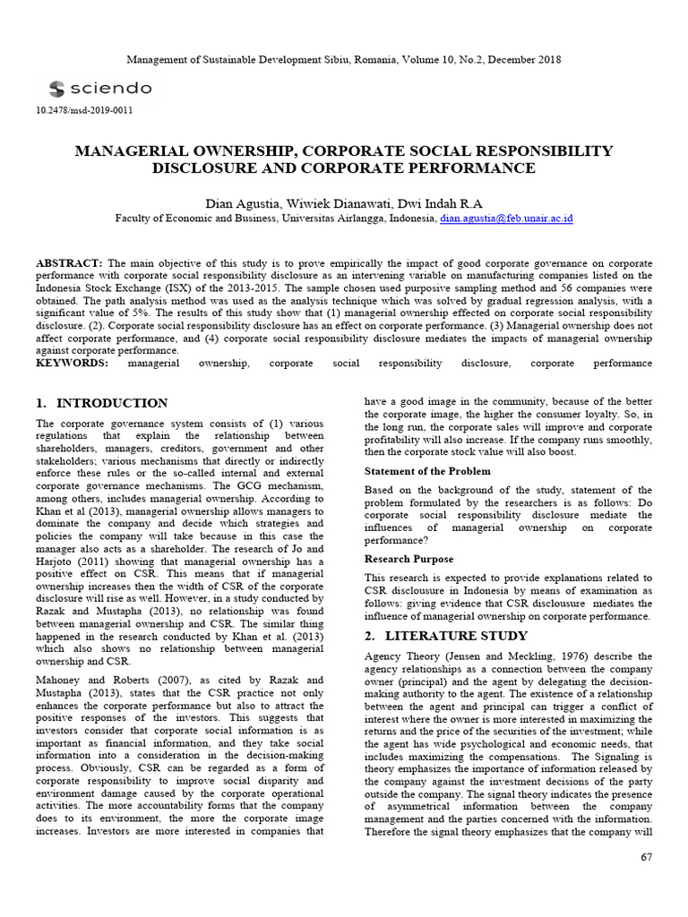 Vol10issue2 11 | PDF | Corporate Social Responsibility | Student's T Test