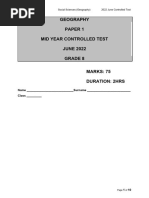 Grade 8 Geography Term 2 Test Paper | PDF | Longitude | Latitude