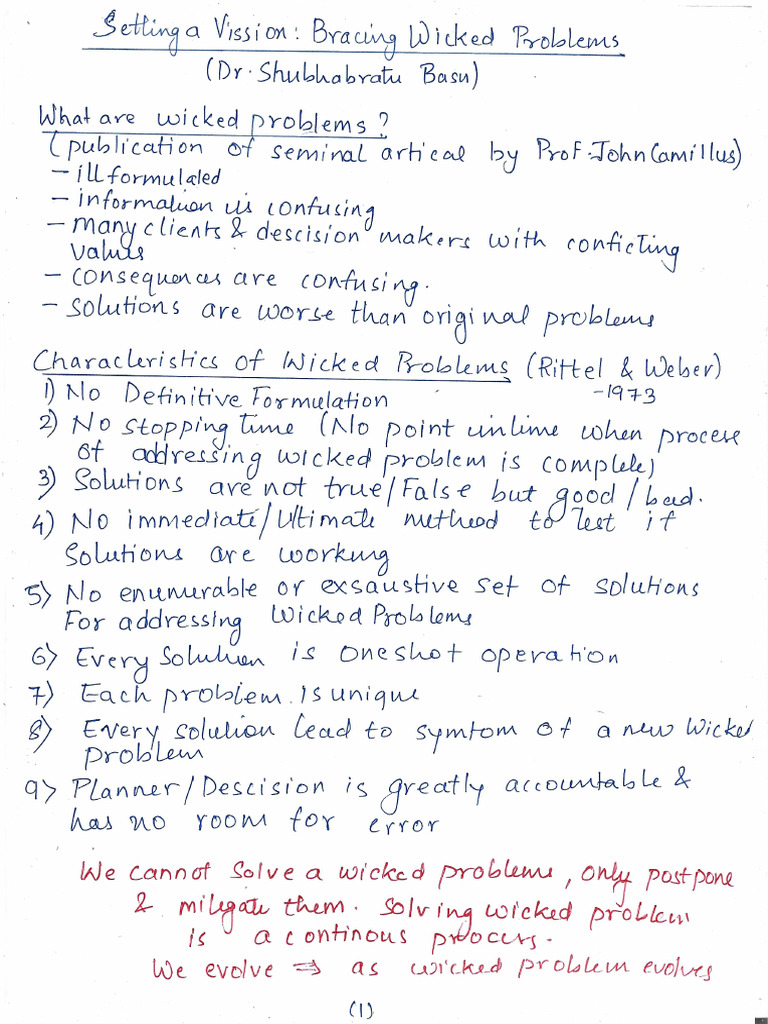 Bracing Wicked Problems Course Notes Pdf