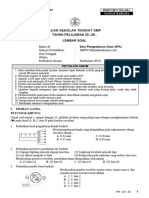 Soal US IPA SMP K13