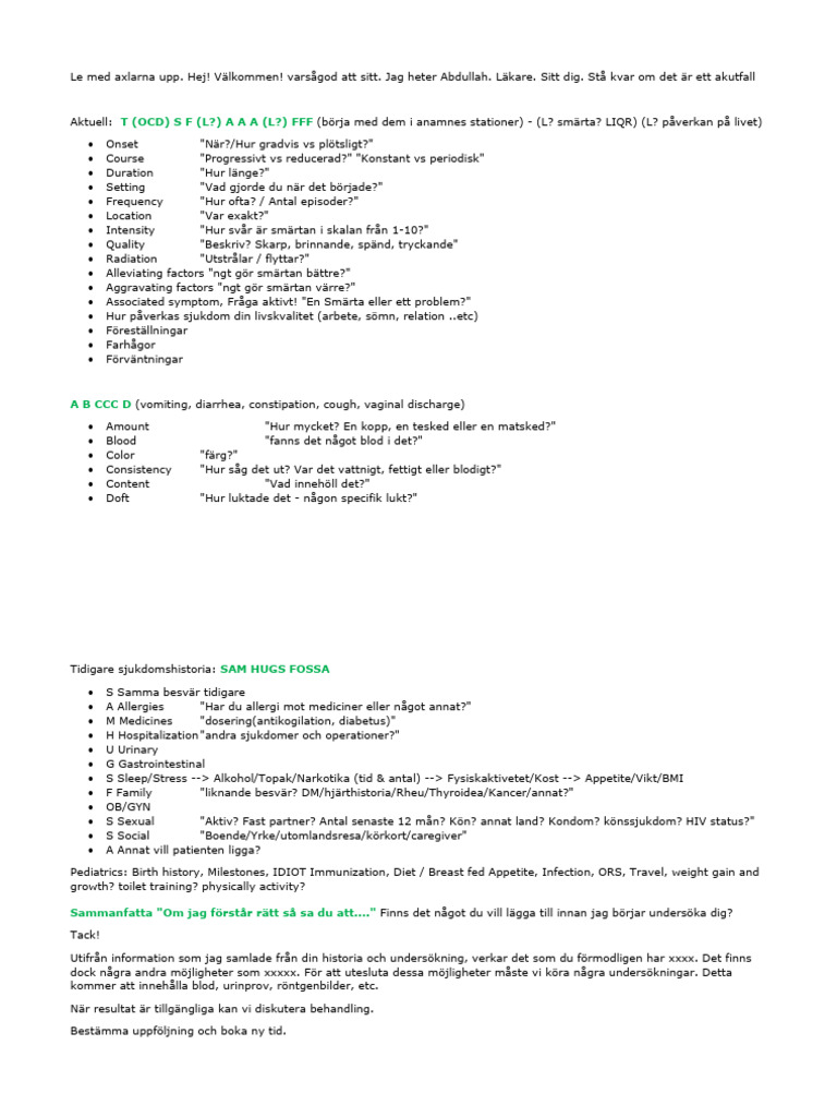 Anamnes | PDF
