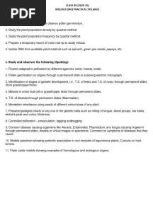 12 Biology Practical List 2024 - 25
