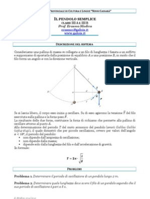Il Pendolo Semplice | PDF