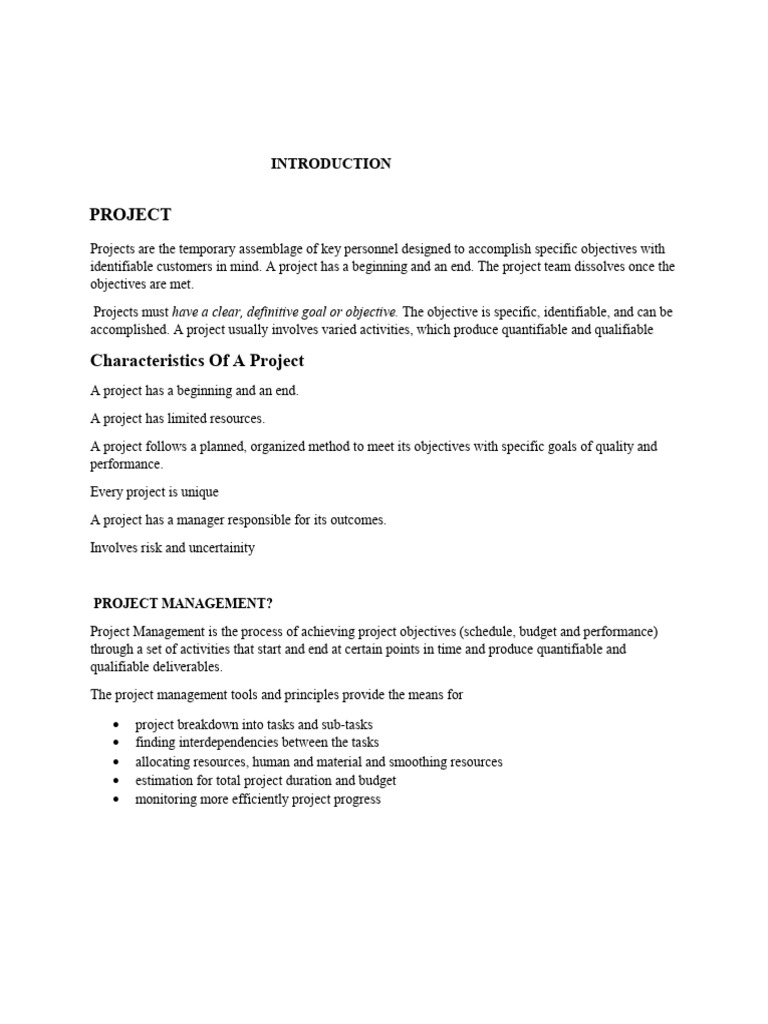 Project Management Overview and Phases | PDF | Feasibility Study ...