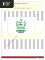 Job Specification and Job Description of NADRA Manager