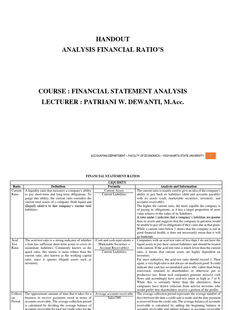 Financial Ratio Analysis Guide | PDF | Gross Margin | Debt