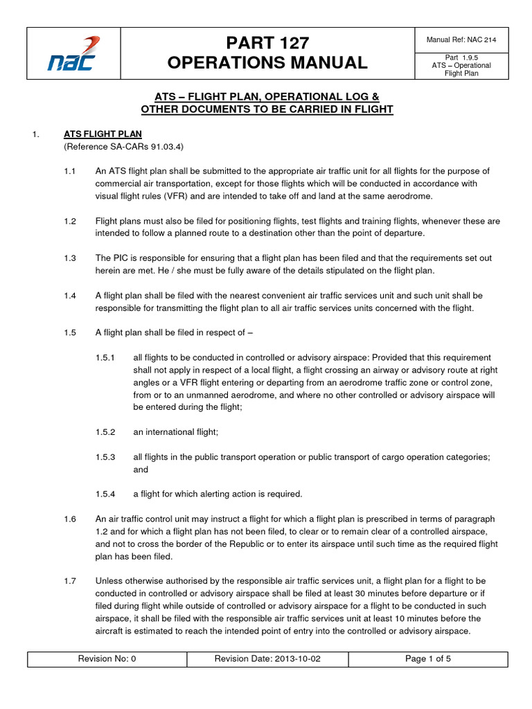 ATS Flight Plan Guidelines 2024 | PDF | Air Traffic Control | Aeronautics
