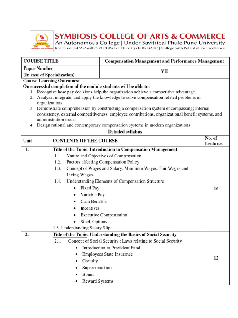 Compensation and Performance Management | PDF | Performance Appraisal ...