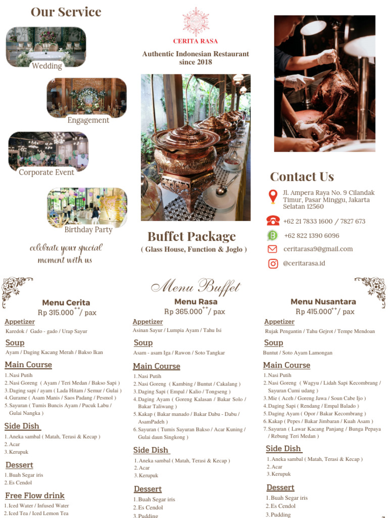 Menu Buffet Cerita Rasa Ampera | PDF