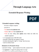 extended response writing