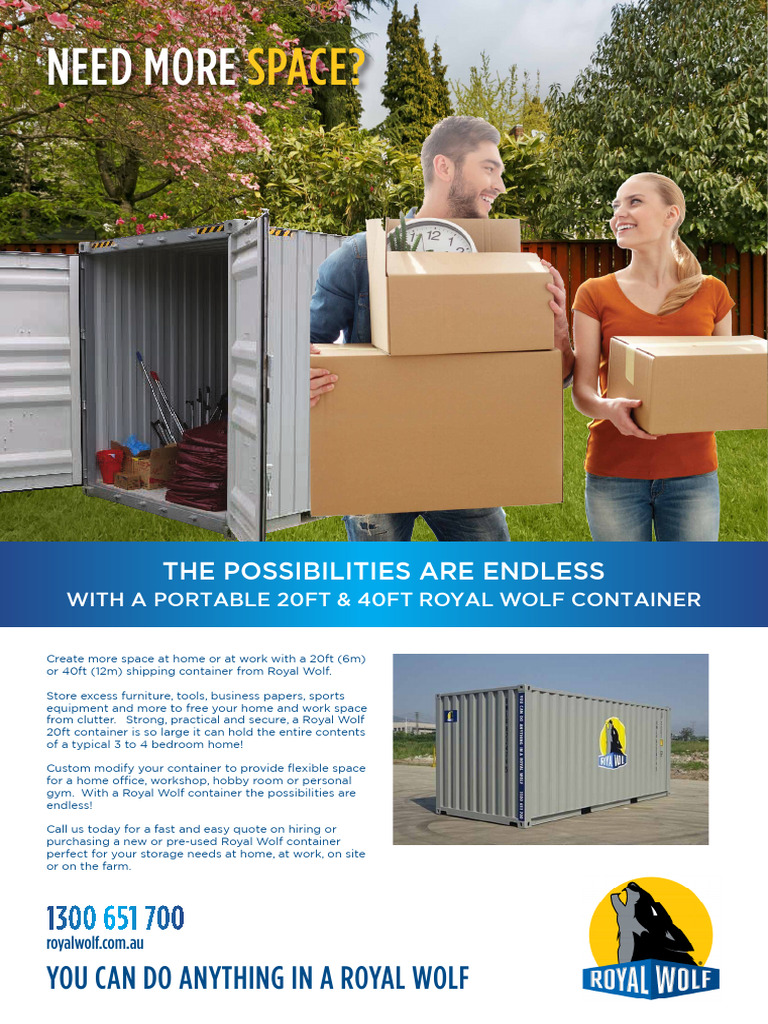 Royal Wolf Shipping Container Options | PDF | Home & Garden