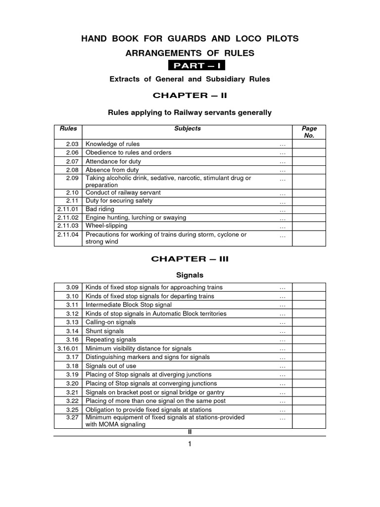 Handbook for Guards and Loco Pilots | PDF | Train | Brake