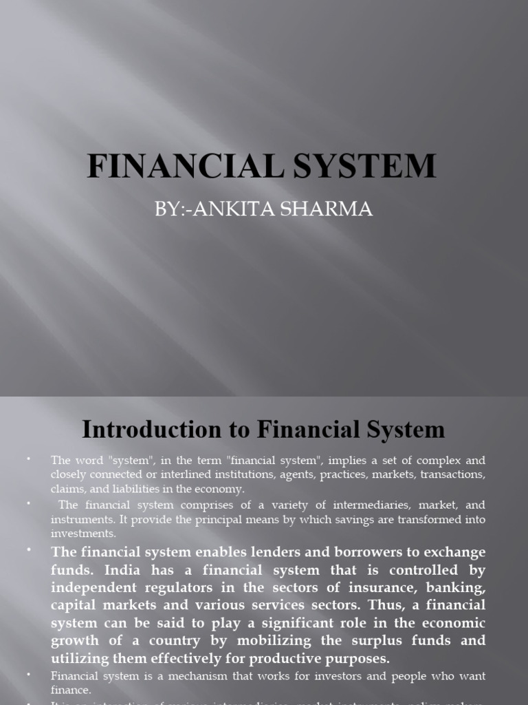Financial System Btech | PDF | Financial Markets | Capital Market