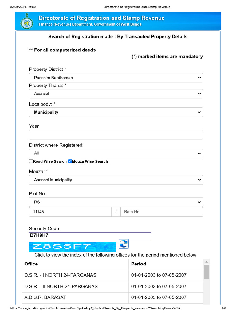Asansol Land Registration Search Guide | PDF | Deed | Information ...
