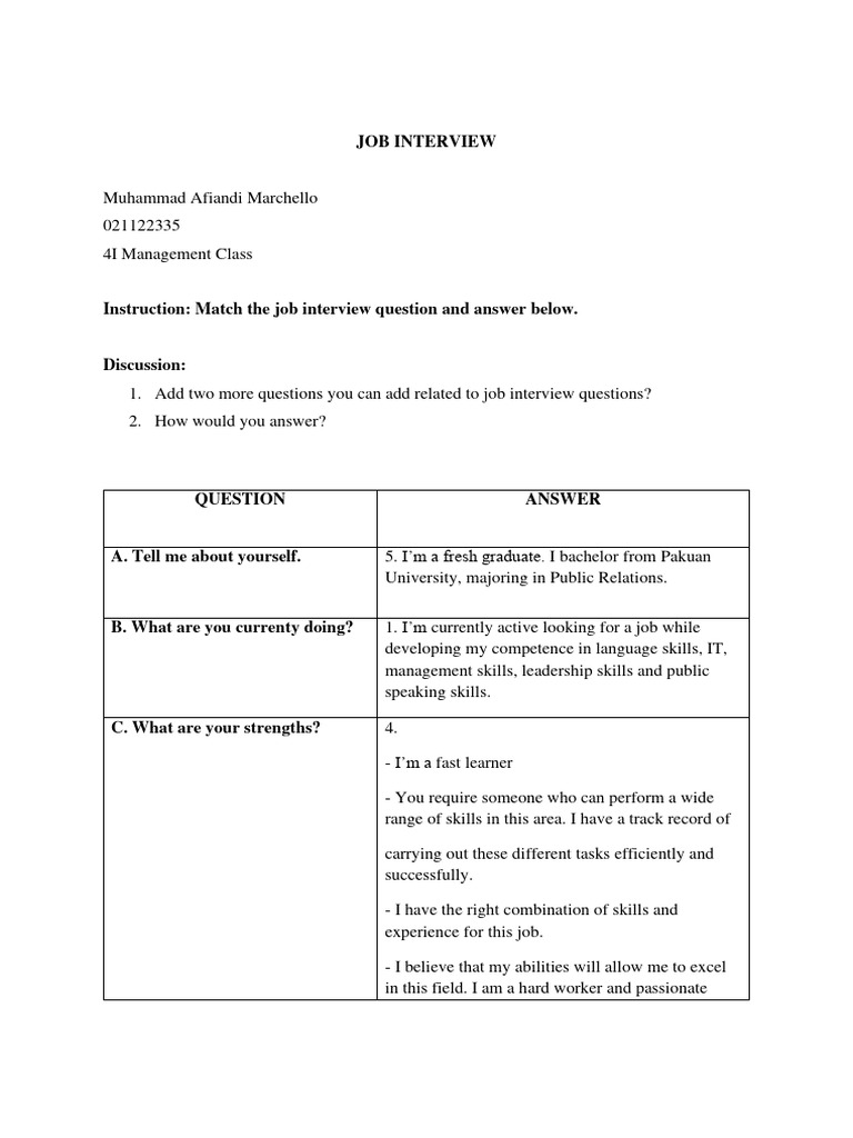 Job interview question and answer new pdf job interview goal