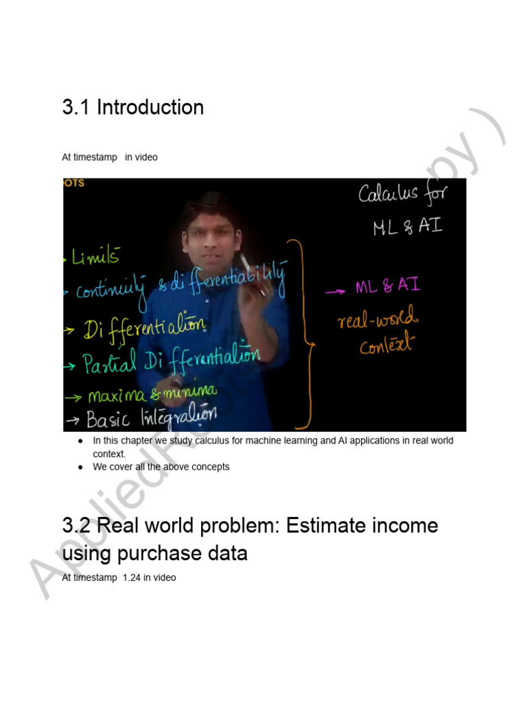 Calculus for Machine Learning Applications | PDF | Slope | Derivative