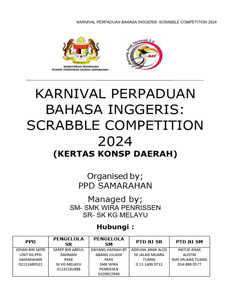 Scrabble Competition 2024 Guidelines | PDF