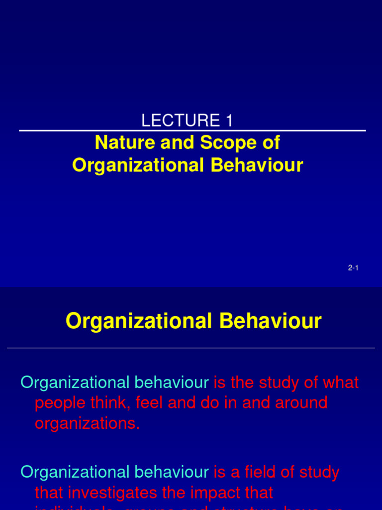 Understanding Organizational Behaviour | PDF | Organizational Behavior ...