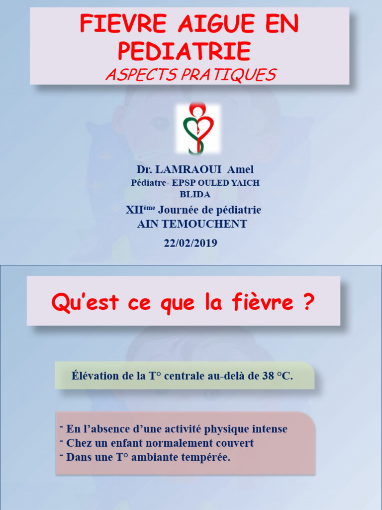 Fièvre Aiguë en Pédiatrie : Guide Pratique | PDF | Fièvre | Causes de décès