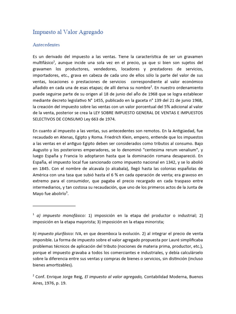 UNIDAD III - TEMA I - Impuesto Al Valor Agregado | PDF | Impuestos ...