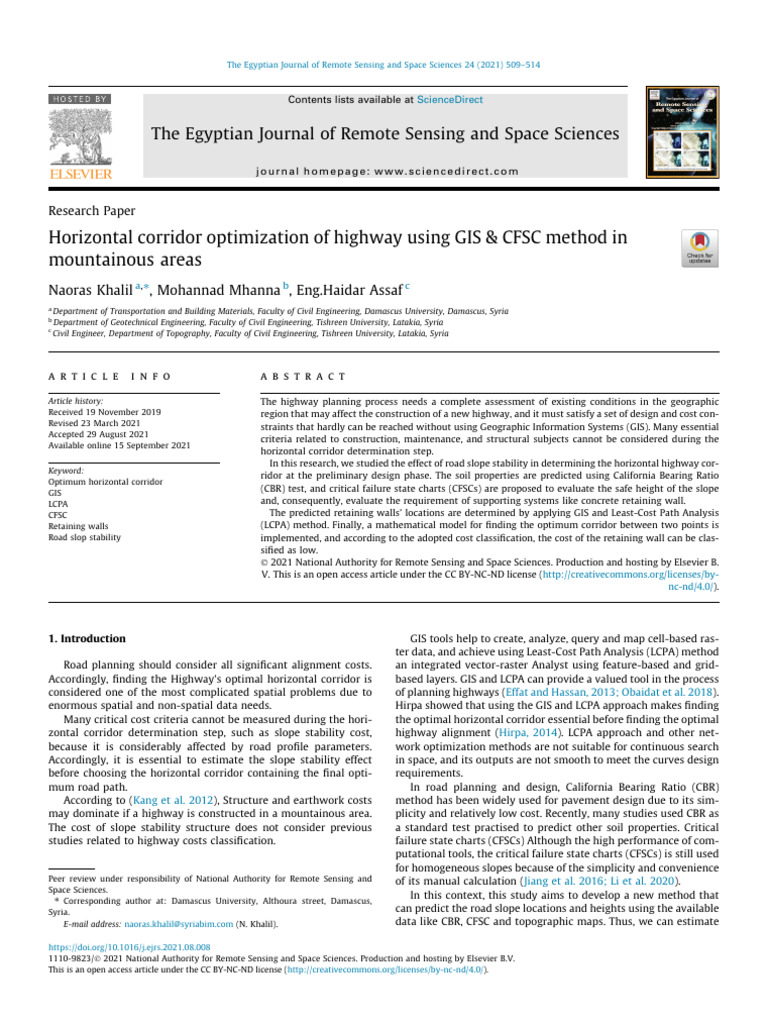 Highway Corridor Optimization Using GIS | PDF | Geographic Information ...