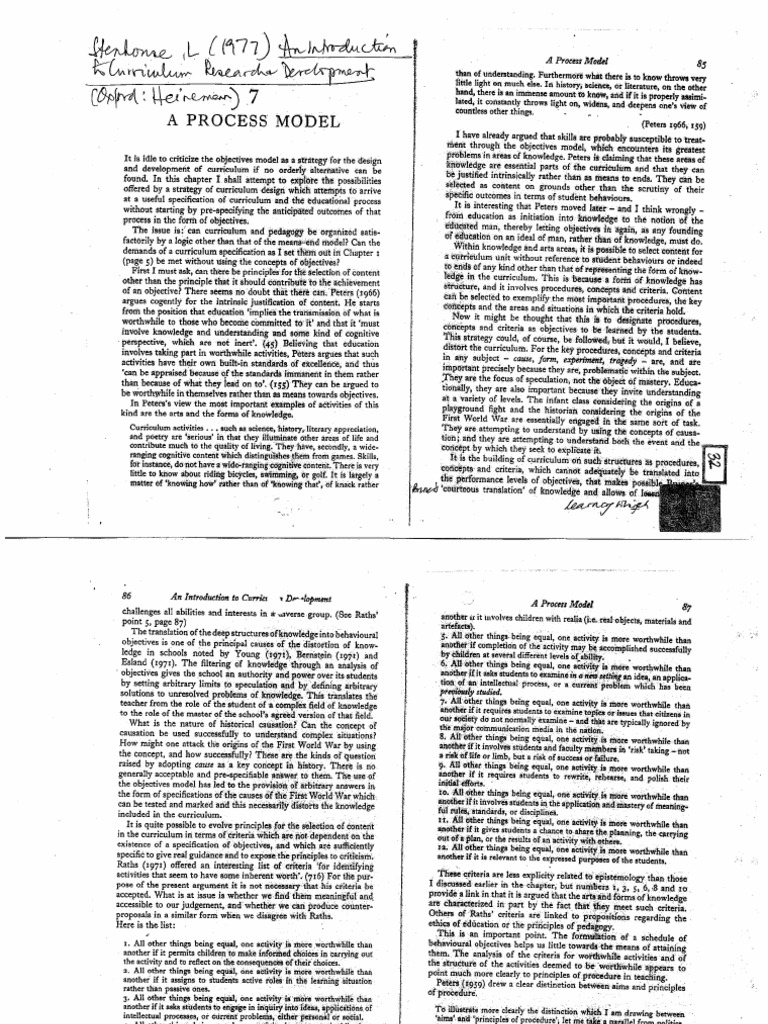 Er u6 04 stenhouse lawrence 1977 a process model pdf