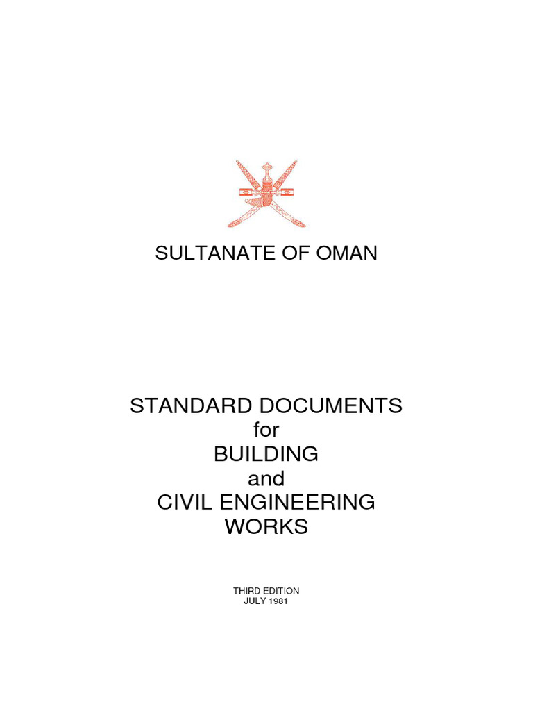 Standard documents for building and civil engineering works pdf