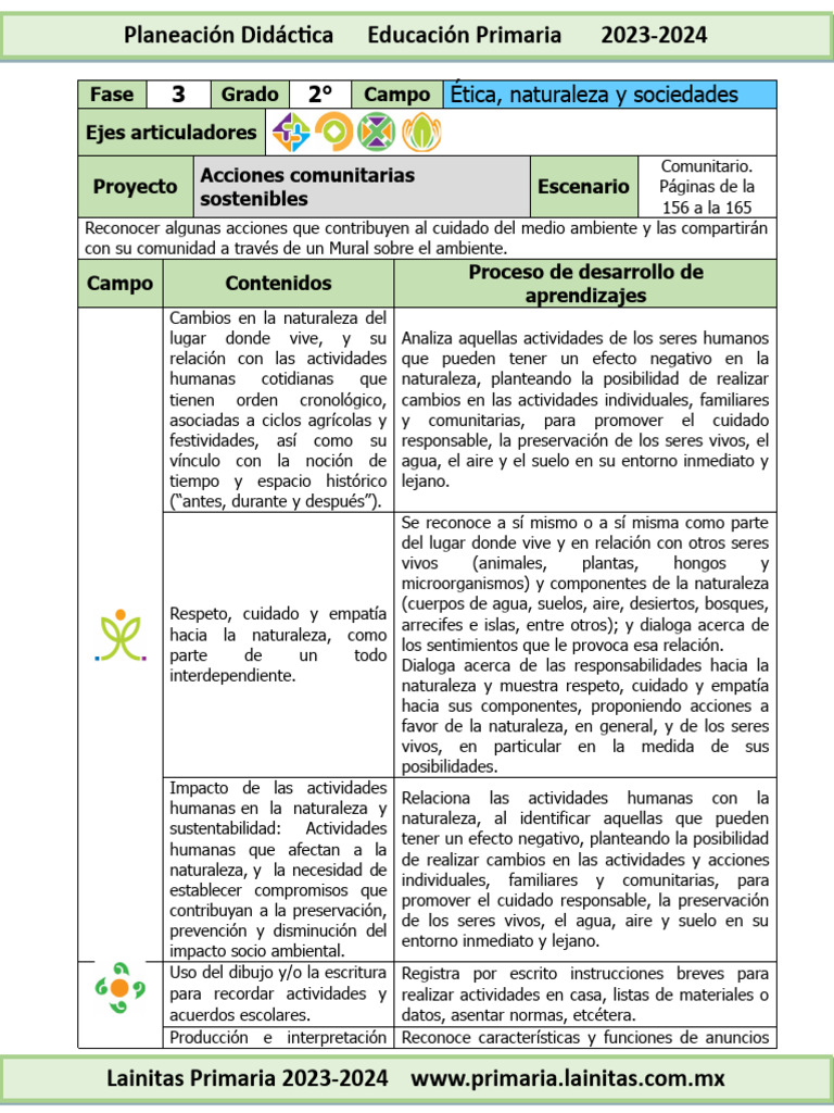 2do Grado Junio - 06 Acciones Comunitarias Sostenibles (2023-2024 ...